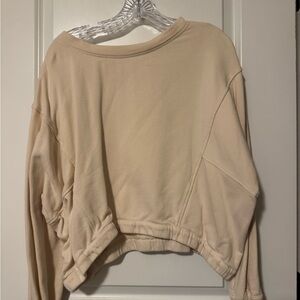 Anthropologie Beige Cropped Top